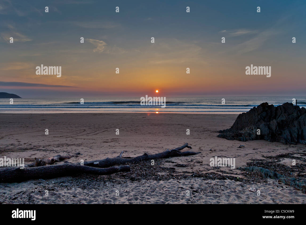 Blick auf das Meer in Nord-Devon Stockfoto