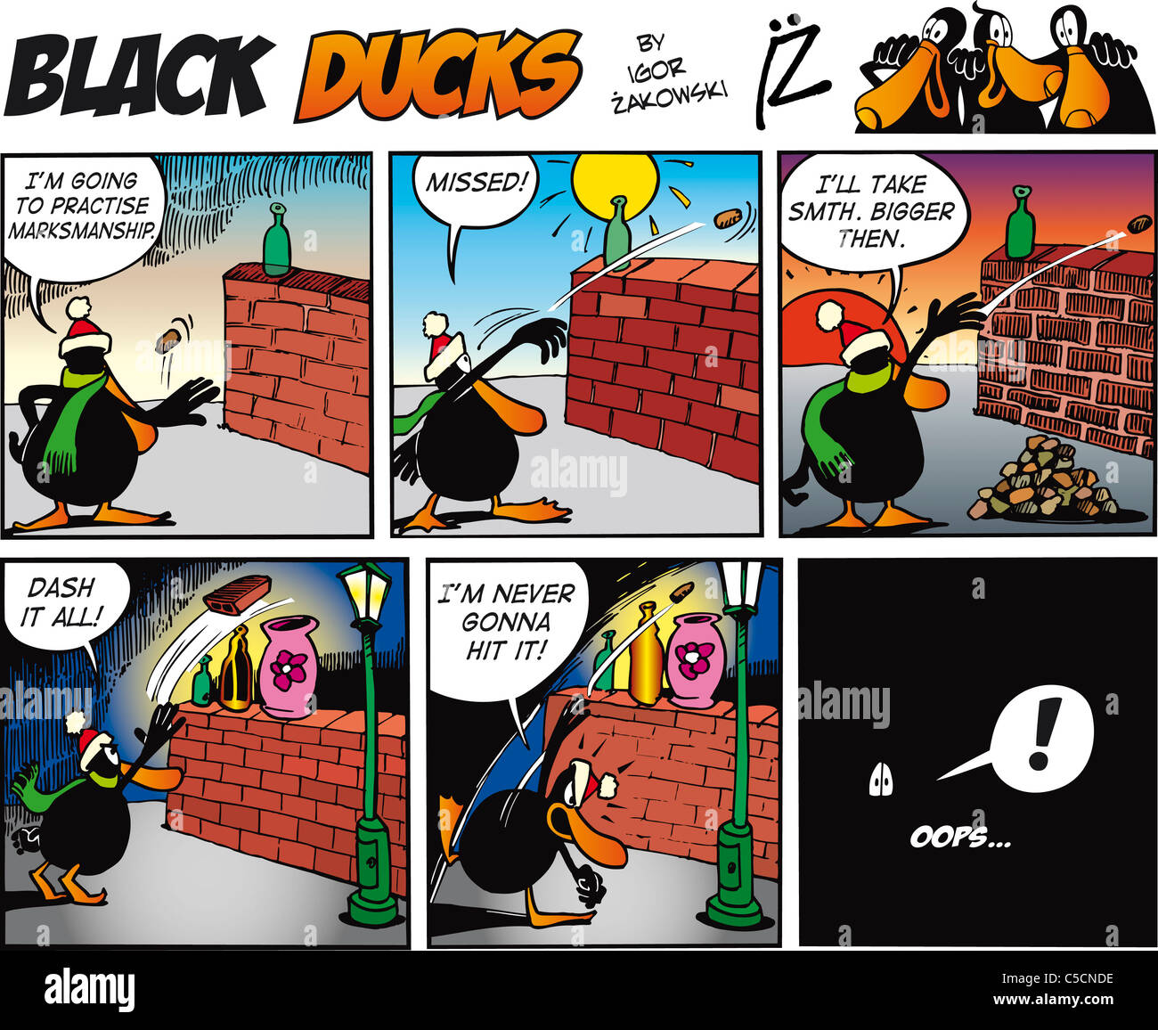 Comic-Strip Black Ducks Folge 68 Stockfoto