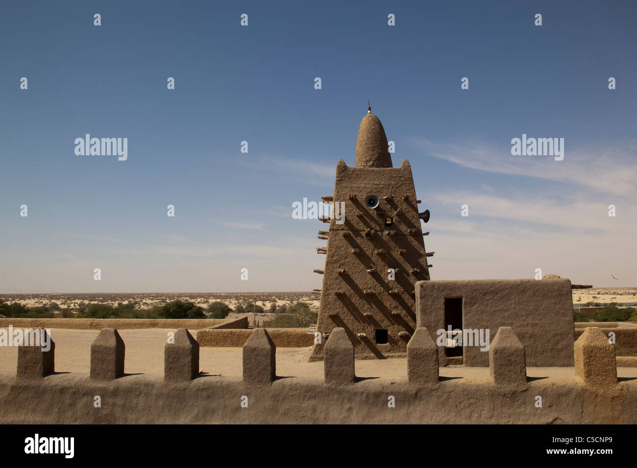 Moschee Dach Timbuktu Stockfoto