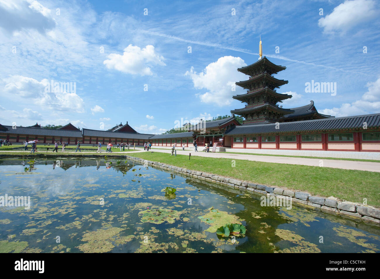 schaft der koreanischen traditionellen Palast Stockfoto