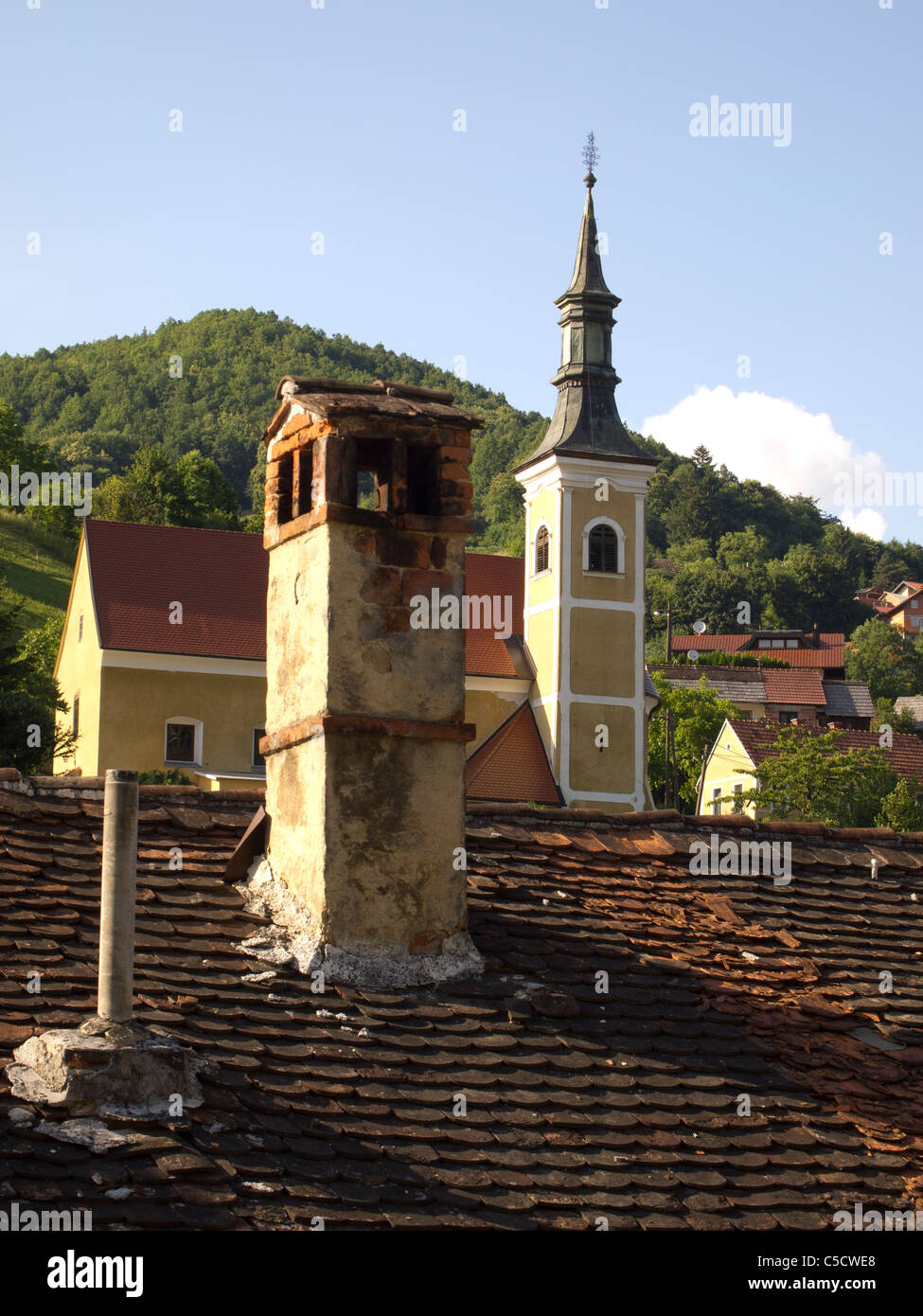 Kirche der Hl. Barbara, das Dorf von Rude, Kroatien Stockfoto