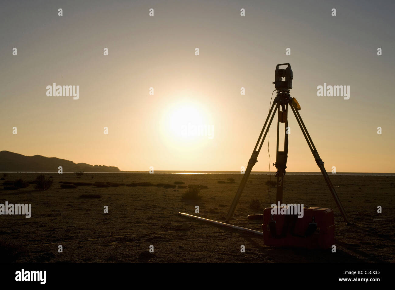Silhouette des Instruments Vermessung Stockfoto