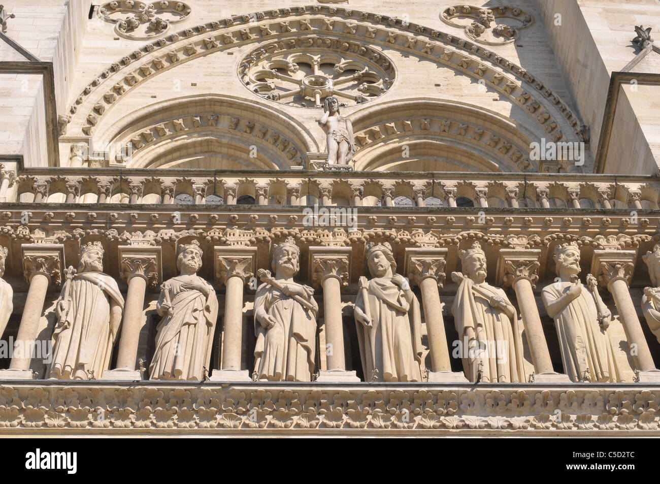 Notre Dame de Paris. Galerie der Könige Stockfoto