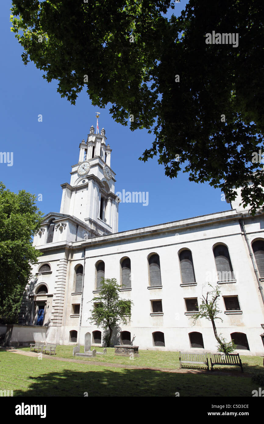 St.-Anna Kirche, Limehouse, London, England, UK. Architekt Nicholas Hawksmoor. Stockfoto