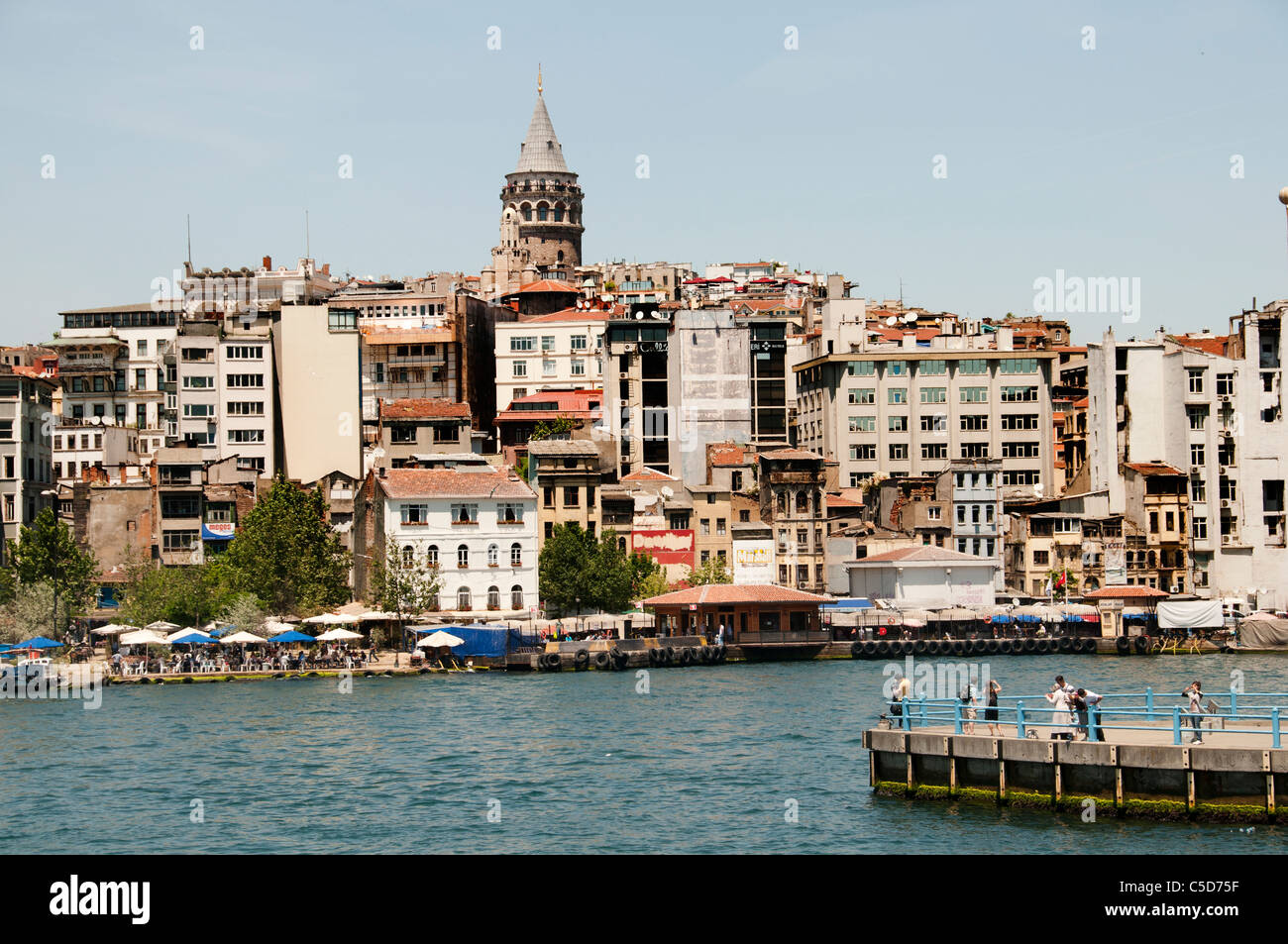Der Galata-Turm-Beyoglu das Goldene Horn-Istanbul-Türkei Stockfoto