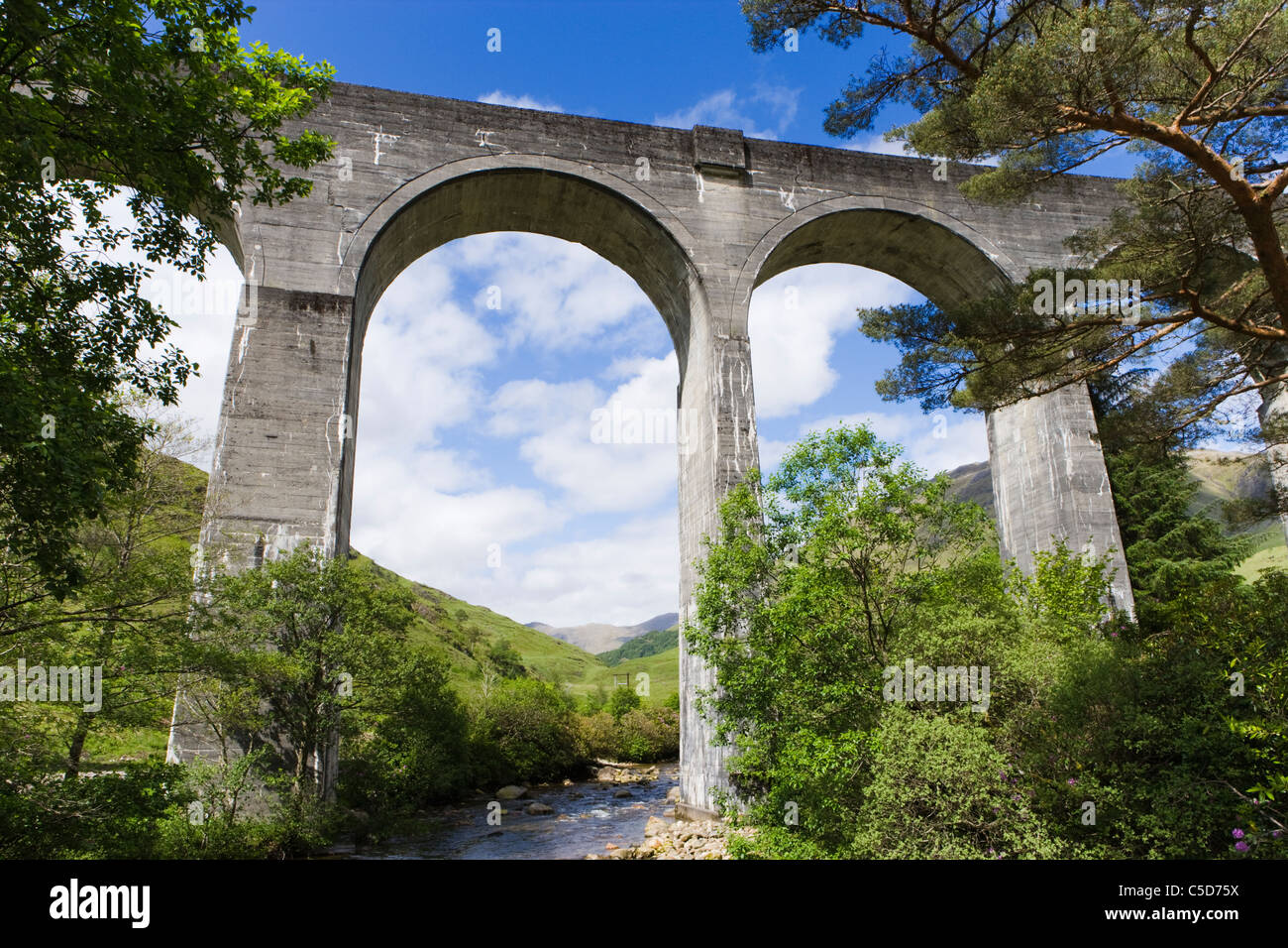 Glenfinnan-Viadukt, Highland, Schottland, Großbritannien. Stockfoto