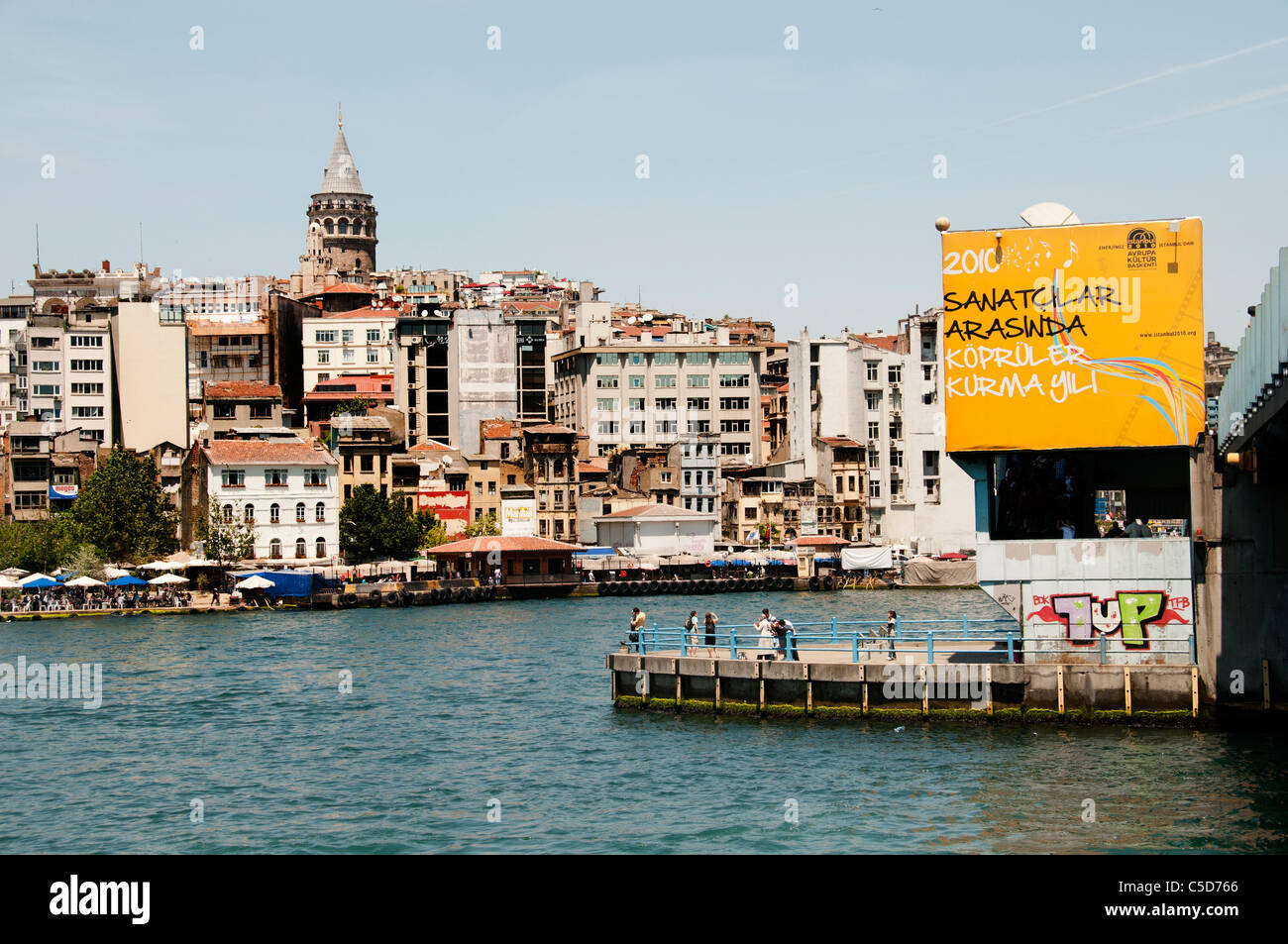 Der Galata-Turm-Beyoglu das Goldene Horn-Istanbul-Türkei Stockfoto