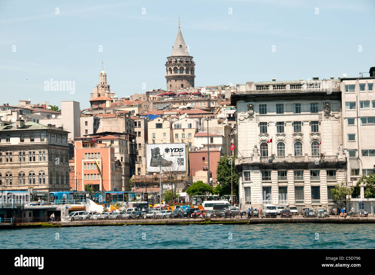 Der Galata-Turm-Beyoglu das Goldene Horn-Istanbul-Türkei Stockfoto