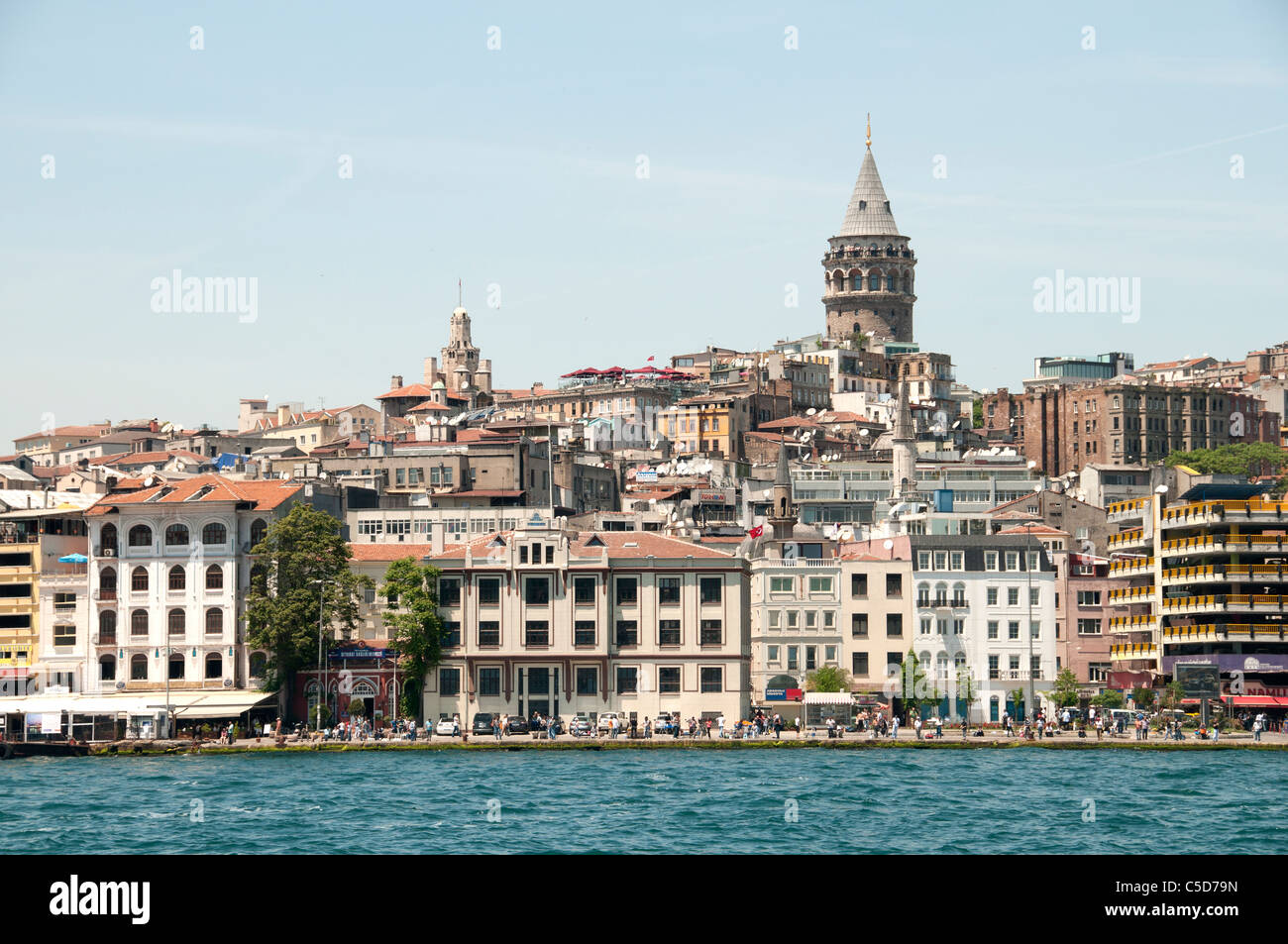 Der Galata-Turm-Beyoglu das Goldene Horn-Istanbul-Türkei Stockfoto