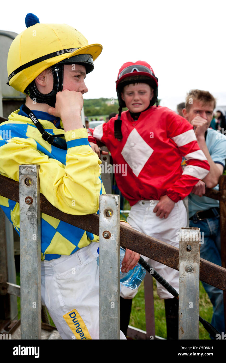 Amateur Jockeys, Abbeyfeale Rennen Irland Stockfoto