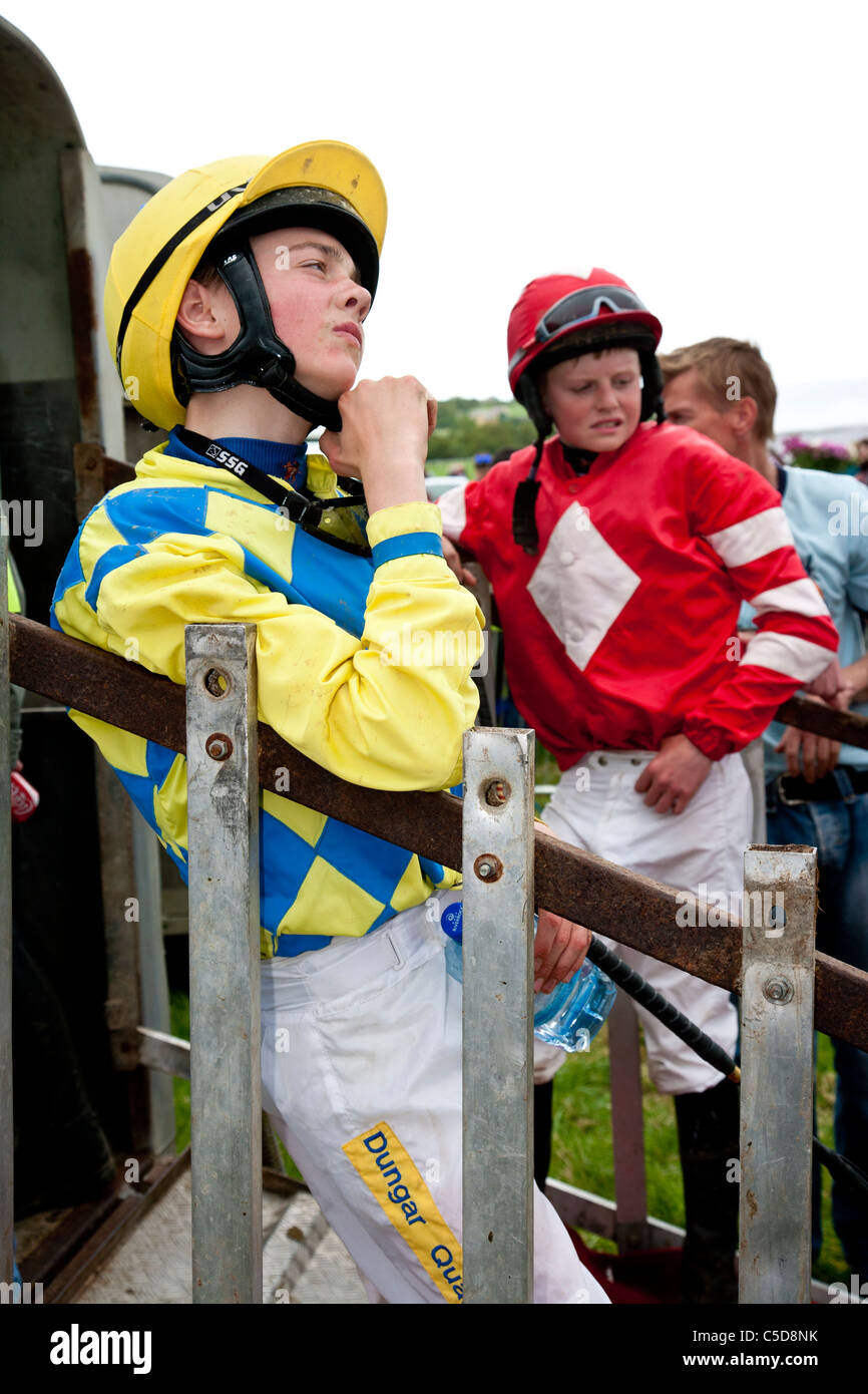 Amateur Jockeys, Abbeyfeale Rennen Irland Stockfoto