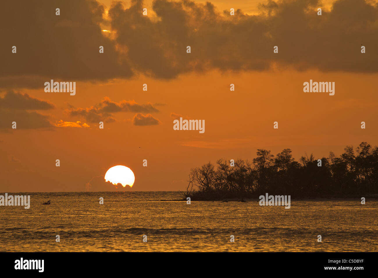 Sonnenuntergang in der Nähe von Marco Island Florida Westküste Stockfoto