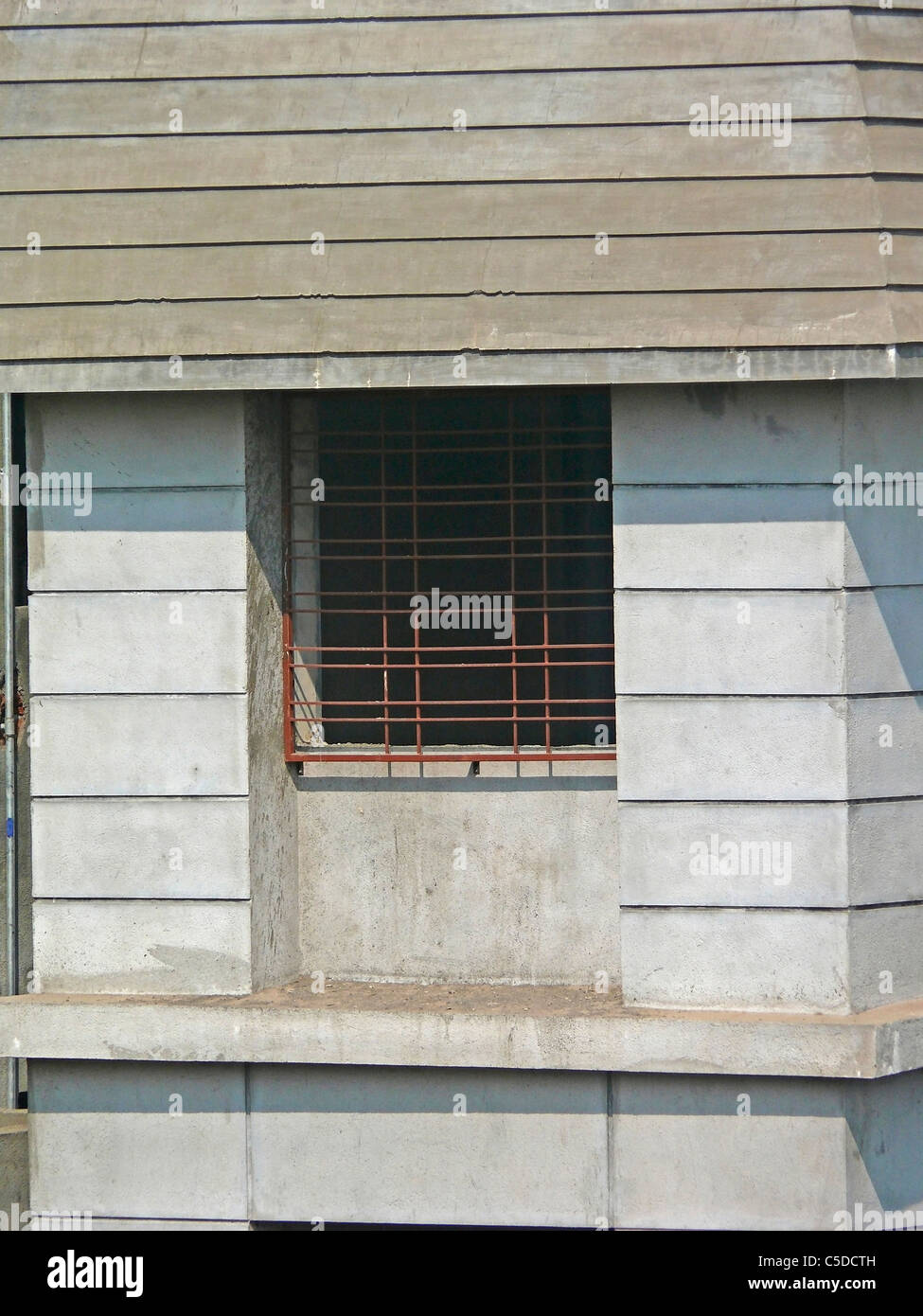 Nahaufnahme eines neu errichteten Gebäudes Stockfoto