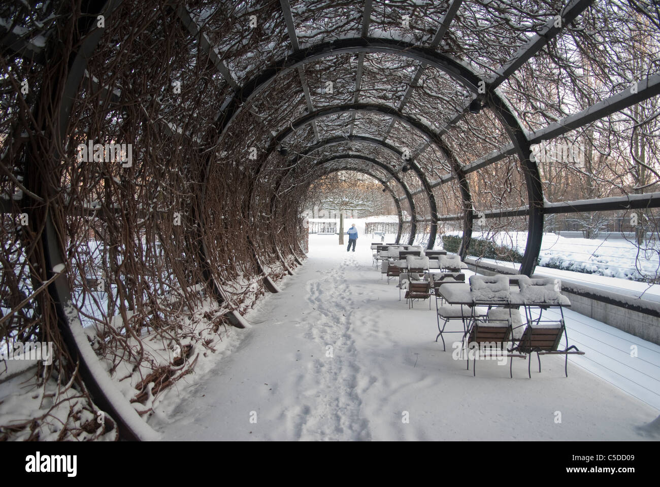 Garten im jüdischen Museum, Berlin Stockfoto