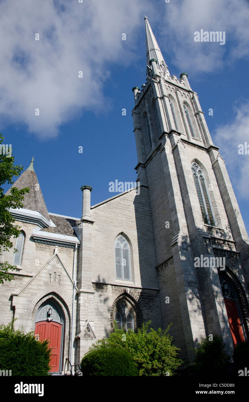 Kingston Ontario, Kanada. Sydenham St. Vereinigte Kirche. Stockfoto