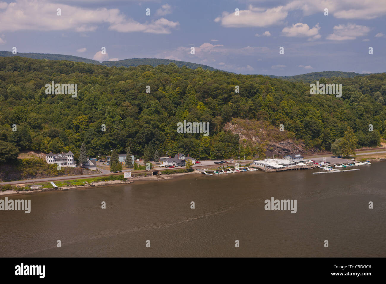 POUGHKEEPSIE, NEW YORK, USA - West-Ufer des Hudson Rivers. Stockfoto