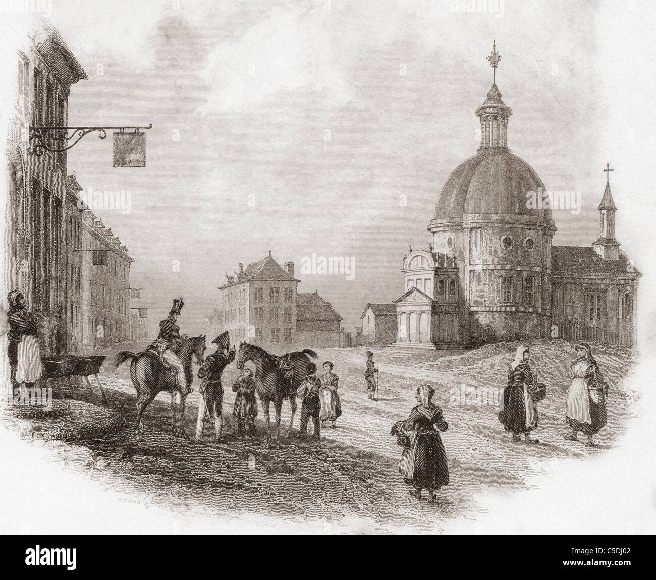 Waterloo, Wallonisch Brabant, Belgien im 19. Jahrhundert. Stockfoto