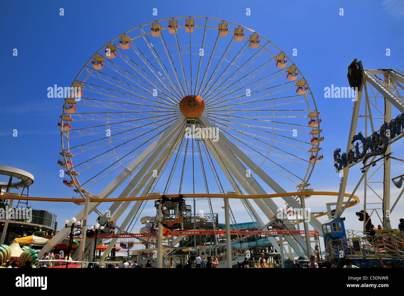 Große Riesenrad in Morey des Piers, Wildwood, New Jersey Stockfoto
