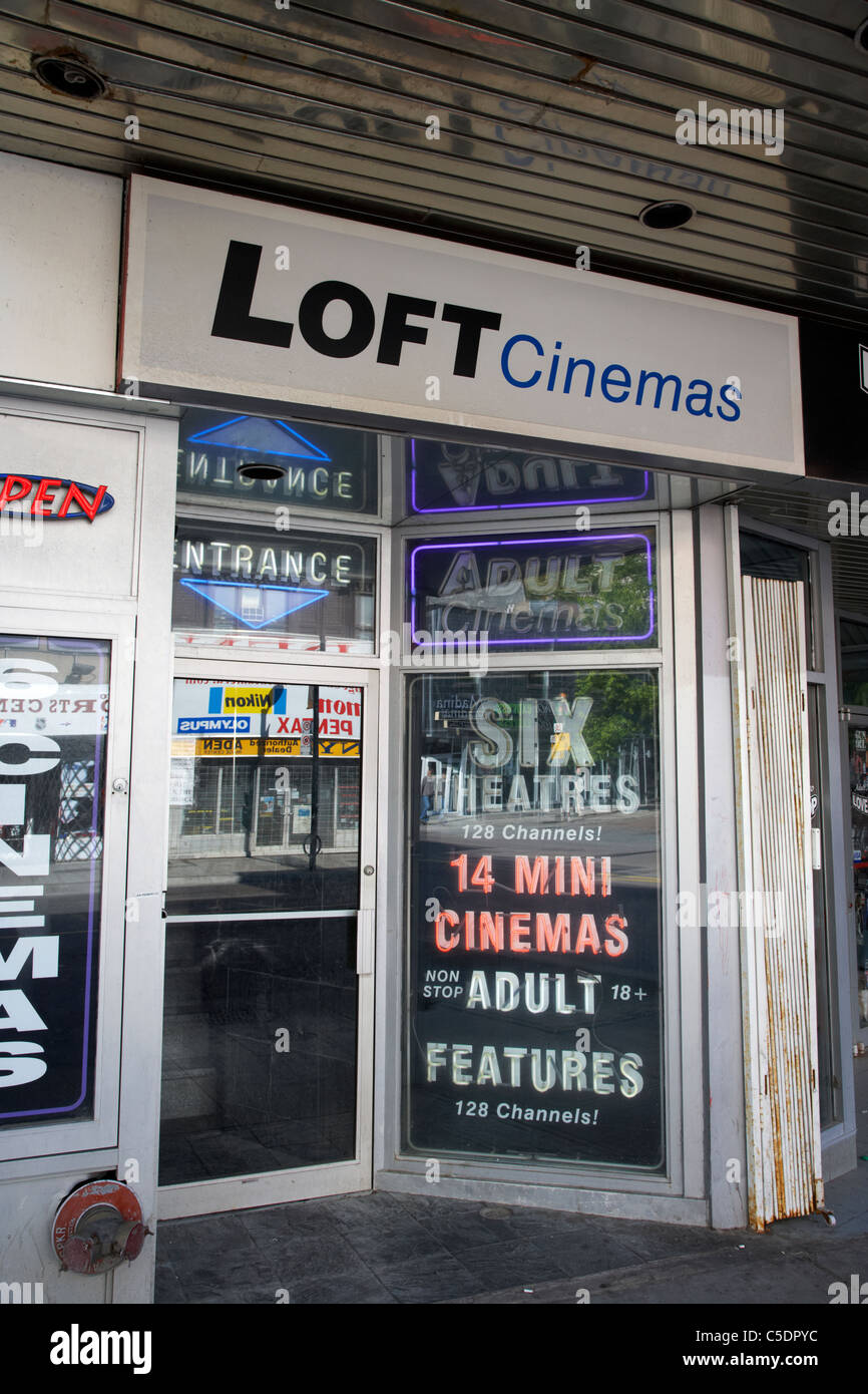 Erwachsenen Kino Eingang Toronto Ontario Kanada Stockfoto