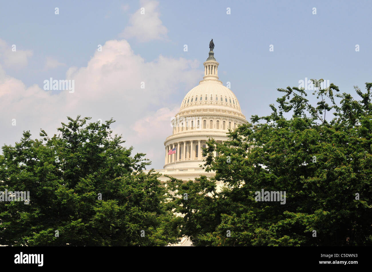 United States Capitol zum Treffpunkt der Kongress der Vereinigten Staaten Stockfoto