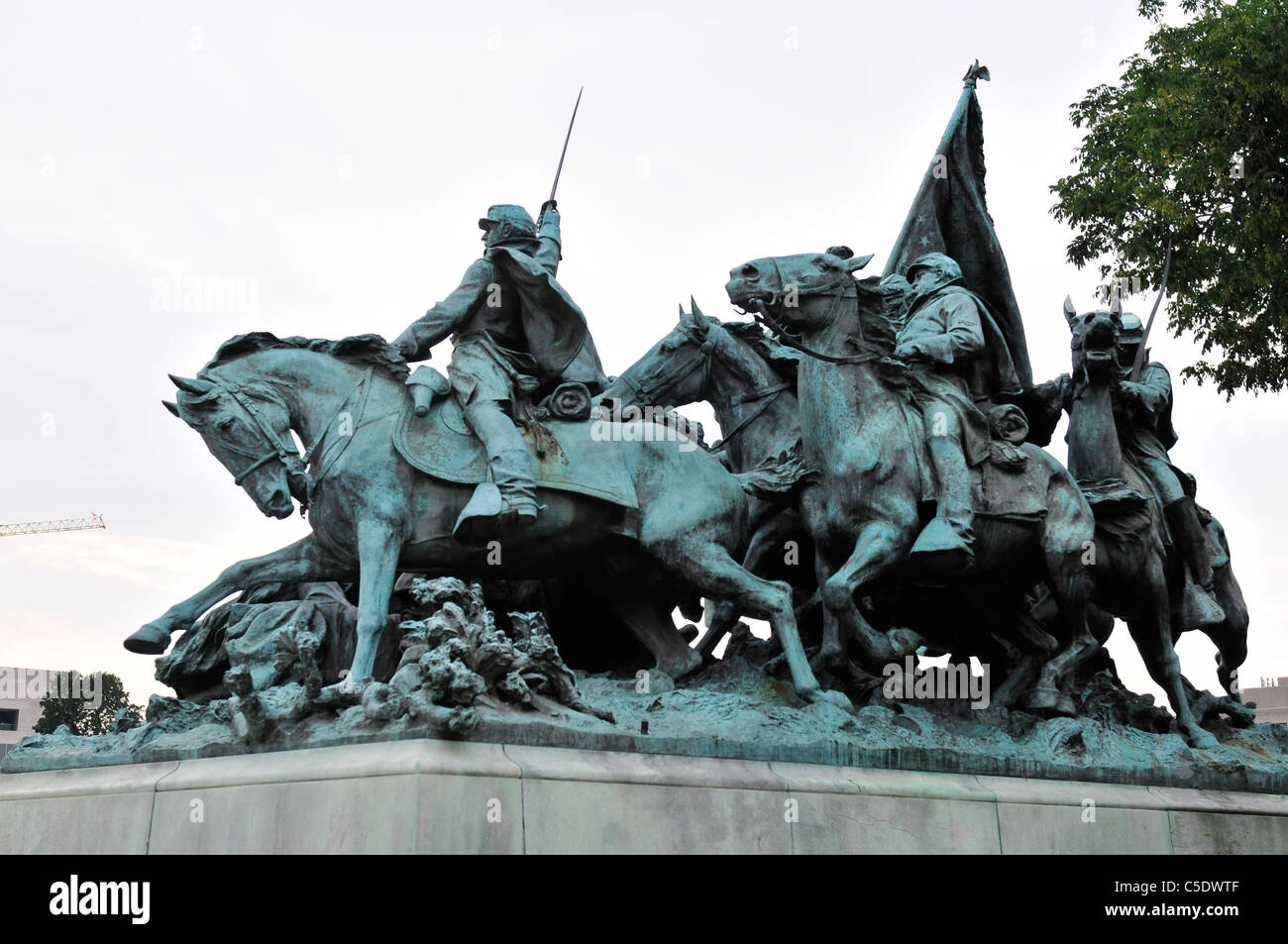 Washington DC - Capitol Hill: General Ulysses S. Grant Memorial - Kavallerie-Gruppe Stockfoto