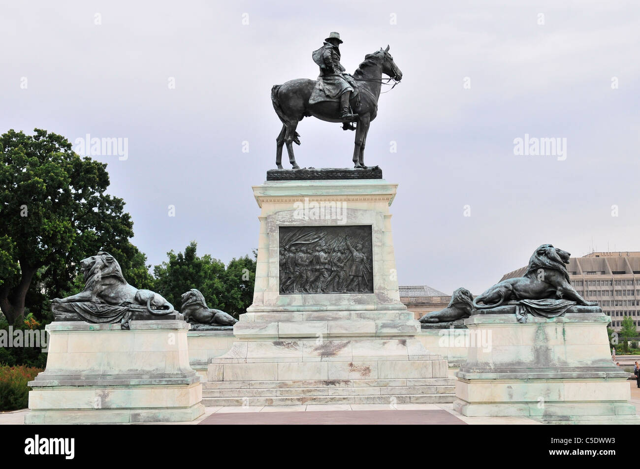 Washington DC - Capitol Hill: General Ulysses S. Grant Memorial - Kavallerie-Gruppe Stockfoto