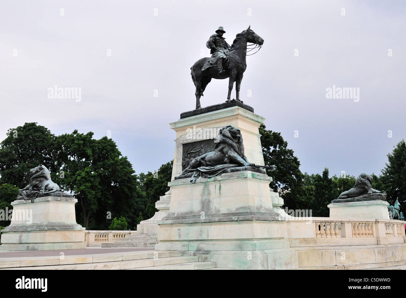 Washington DC - Capitol Hill: General Ulysses S. Grant Memorial - Kavallerie-Gruppe Stockfoto