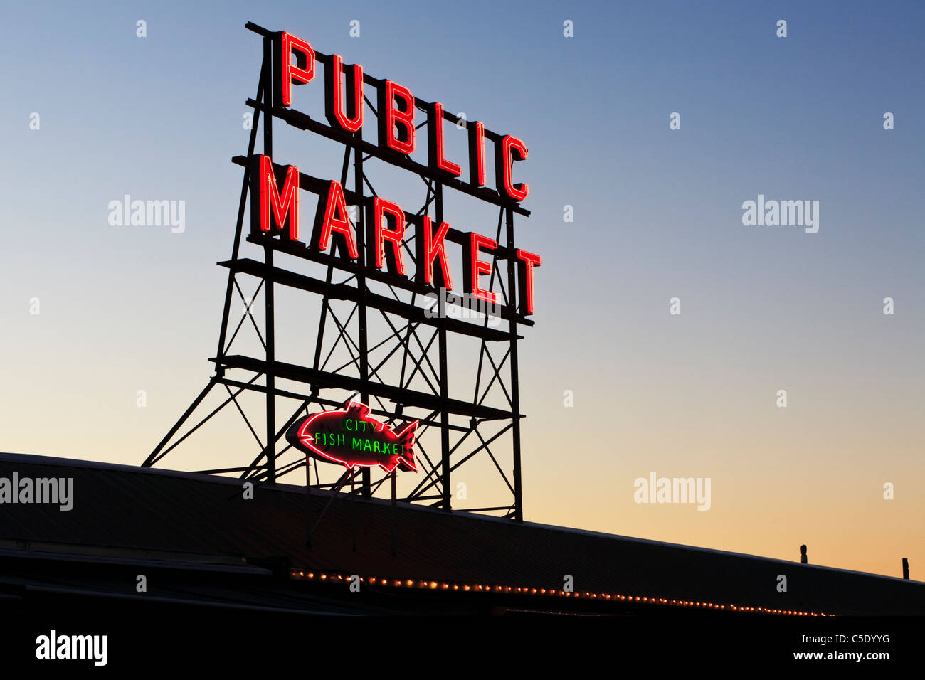 Pike Place Market, Seattle Washington. Stockfoto