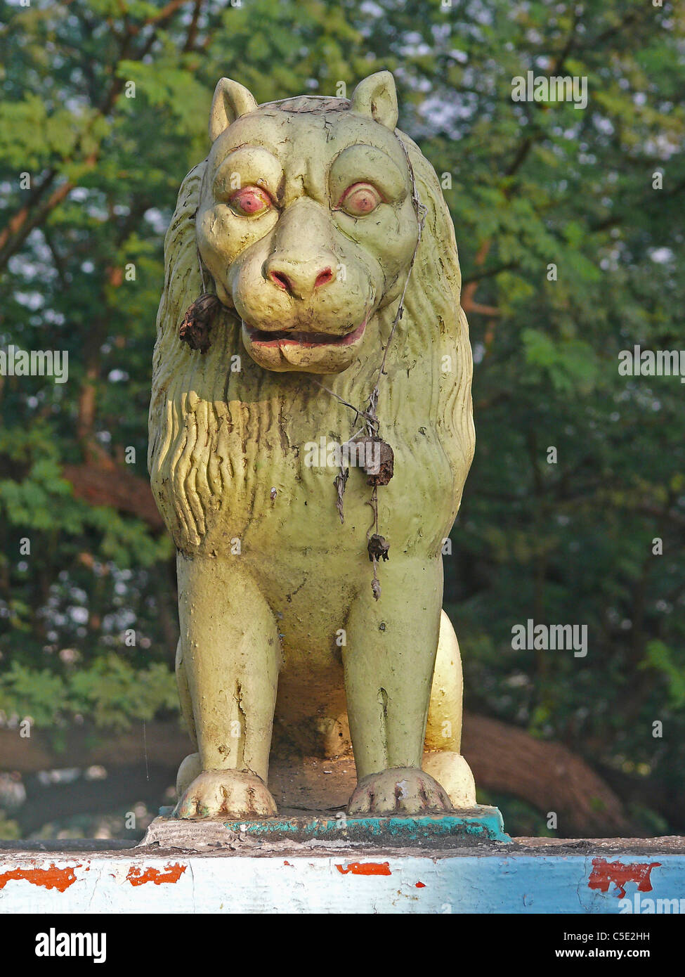 Statue des Löwen Taljai, Pune, Maharashtra, Indien Stockfoto