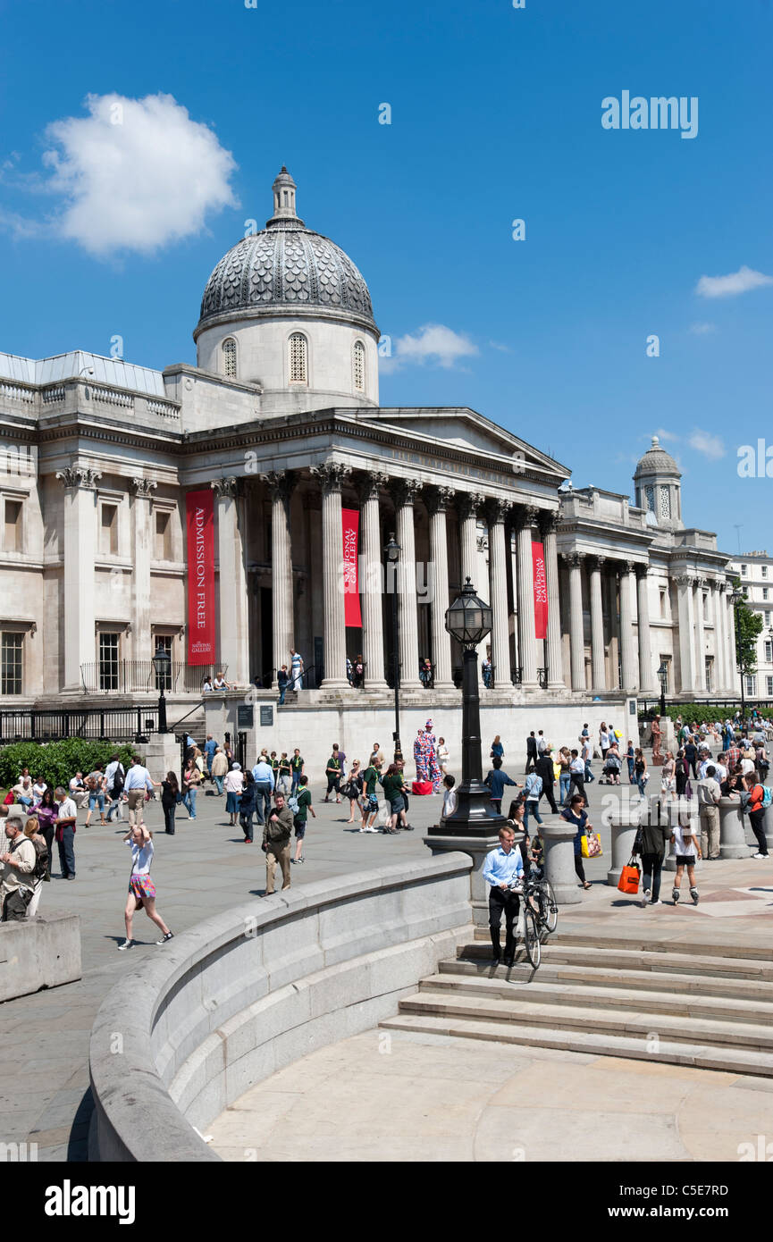 Die National Gallery, dem Trafalgar Square, London, UK Stockfoto