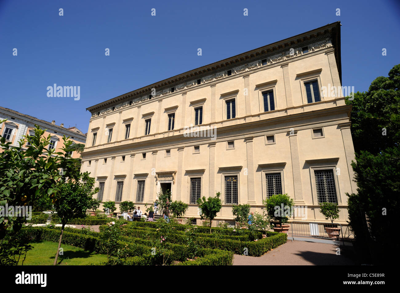 Italien, Rom, Trastevere, Villa Farnesina (Villa Chigi), Renaissancegarten Stockfoto