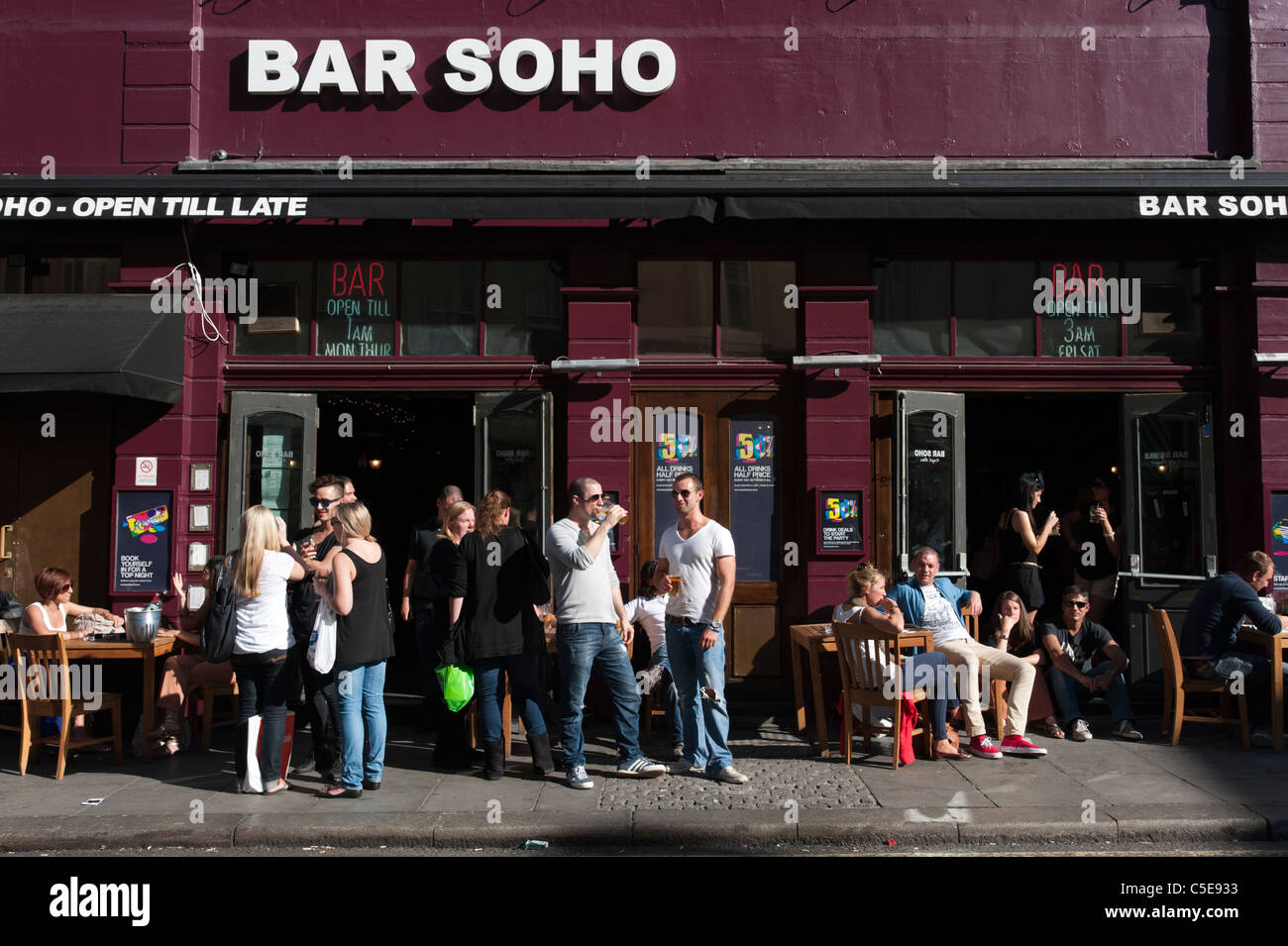 Bar-Soho, Old Compton Street, London, UK Stockfoto