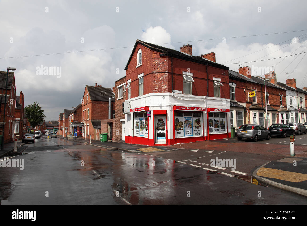 Waldfläche Felder von Nottingham, England, Vereinigtes Königreich Stockfoto
