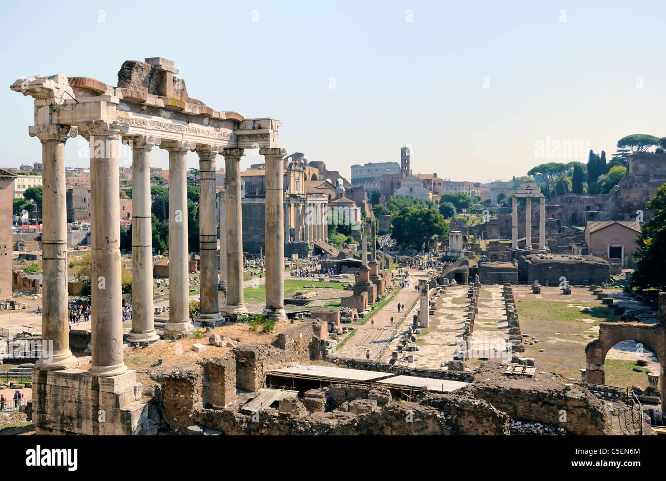 Das Forum Romanum in Rom, Italien Stockfoto