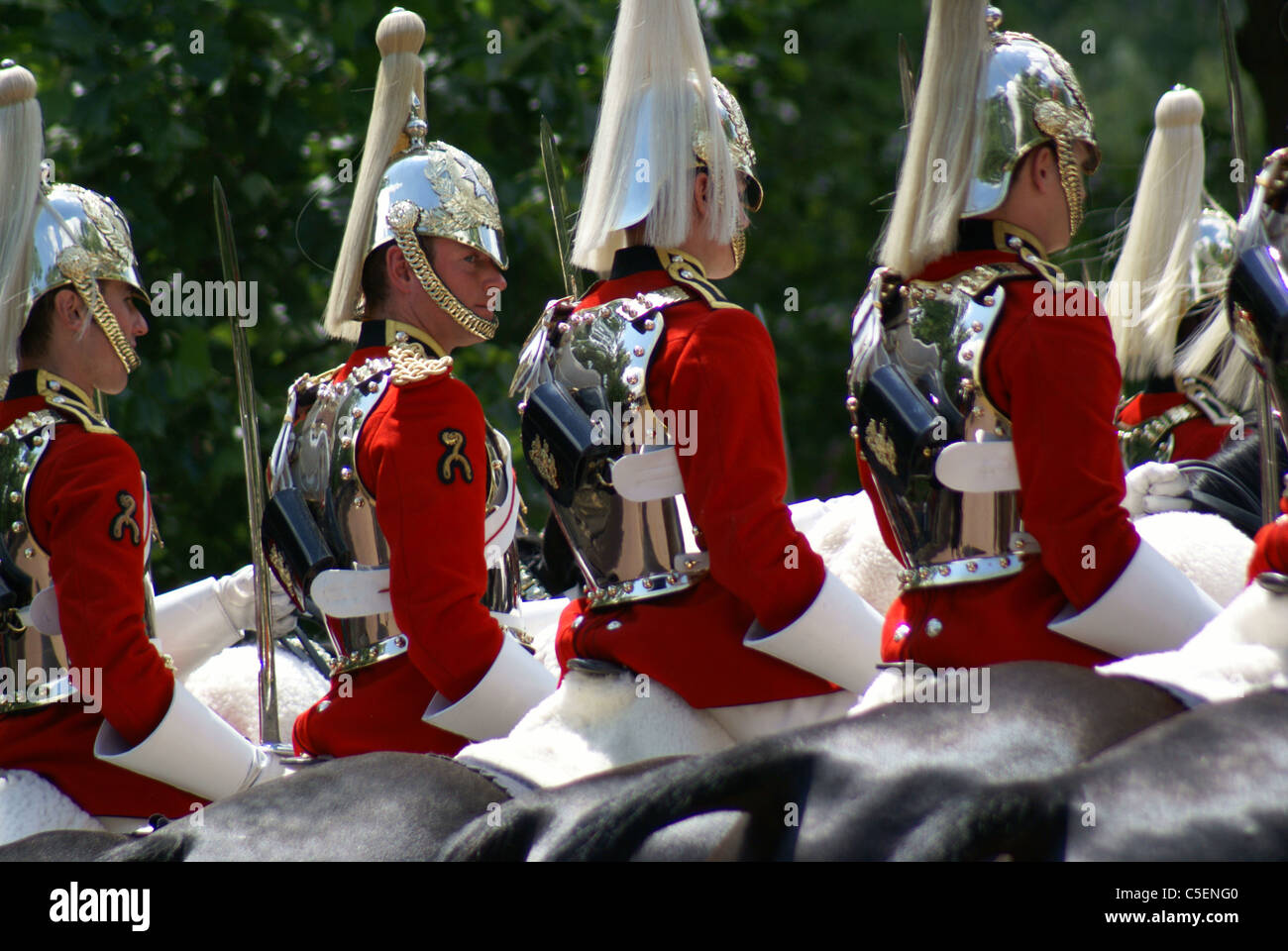 Trooping die Farbe (Trooping die Farbe), Queens Birthday Parade, London, England Stockfoto