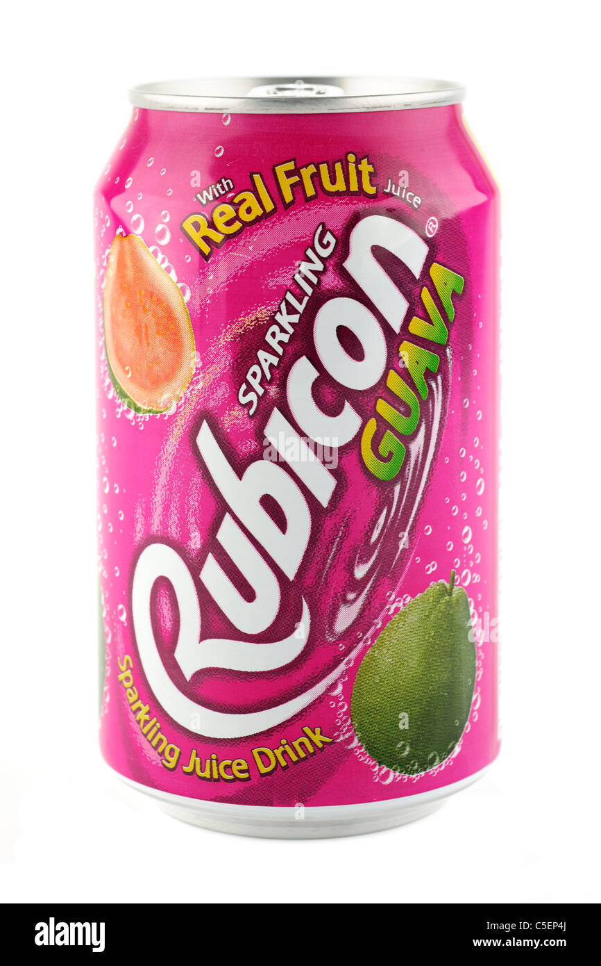 Kann der Rubicon prickelndes Guave Saft Getränk mit echtem Fruchtsaft. Stockfoto