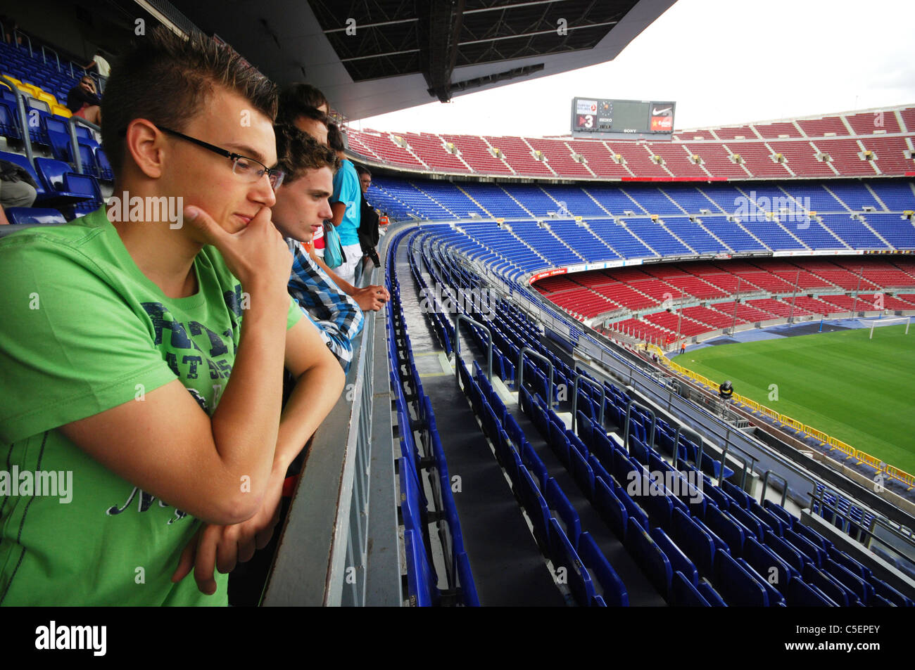 Camp Nou, Barcelona Fußballstadion Spanien Stockfoto