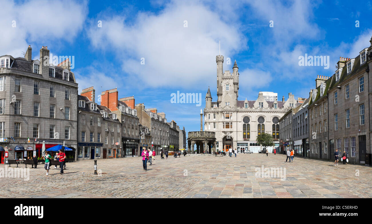 Castlegate in Stadtzentrum, Aberdeen, Schottland, Großbritannien Stockfoto