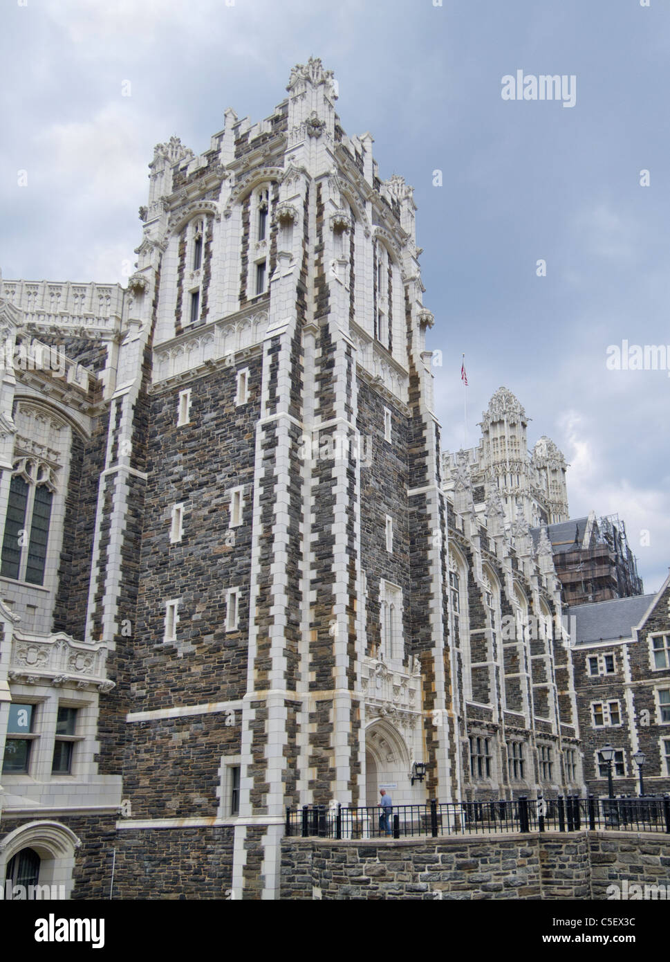 Außenseite des City College of New York Stockfoto