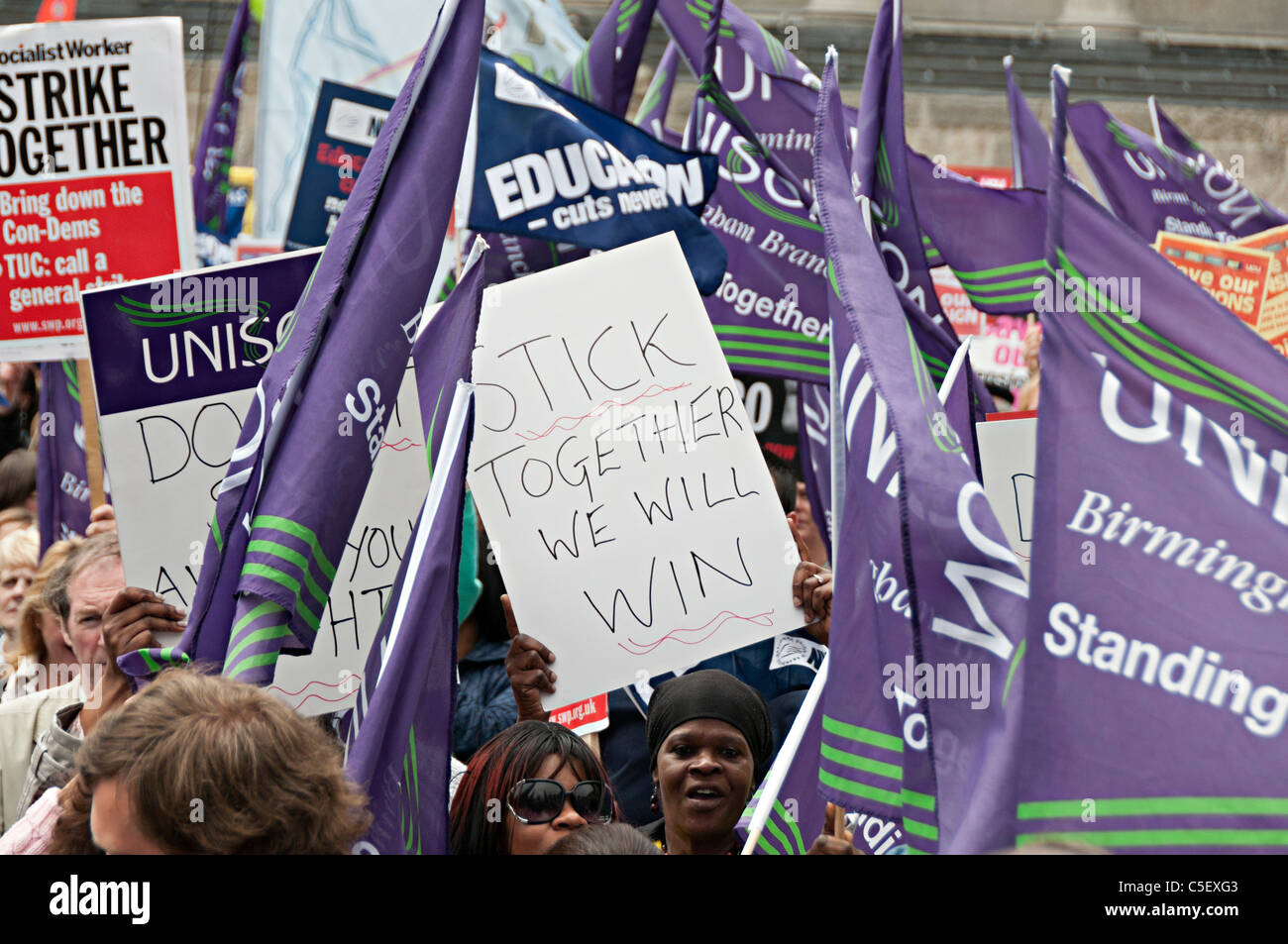 Bilder vom Lehrer Streik organisiert durch das aber in Birmingham uk 2011 Stockfoto