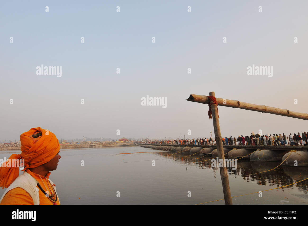 Die Magh Mela (einer hinduistischen Religionen Messe) in Allahabad, Indien Stockfoto