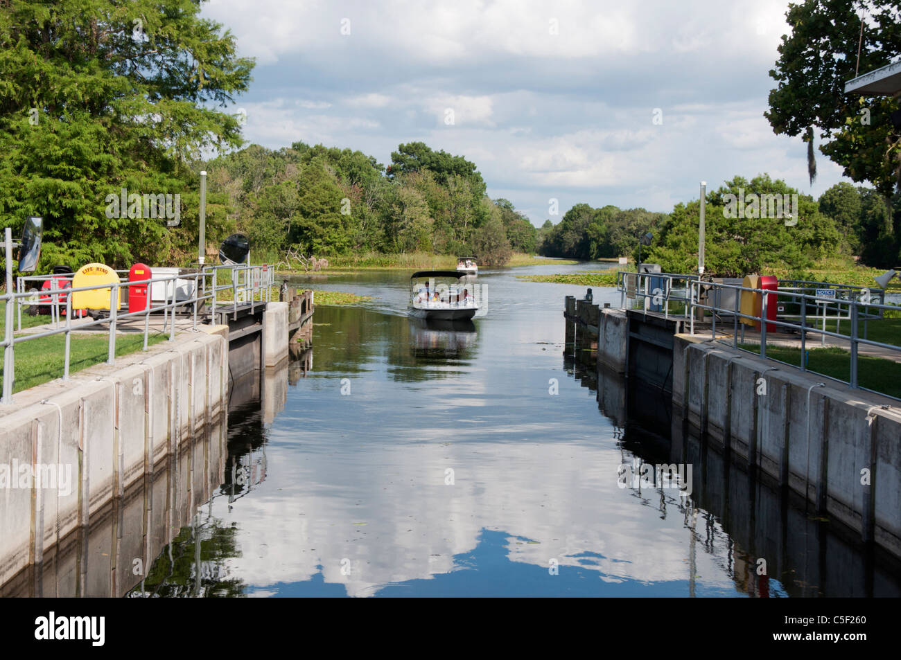 St. Johns Wassersammler Bezirk Burrell und Dam Abflußkanal Leesburg, Florida Stockfoto