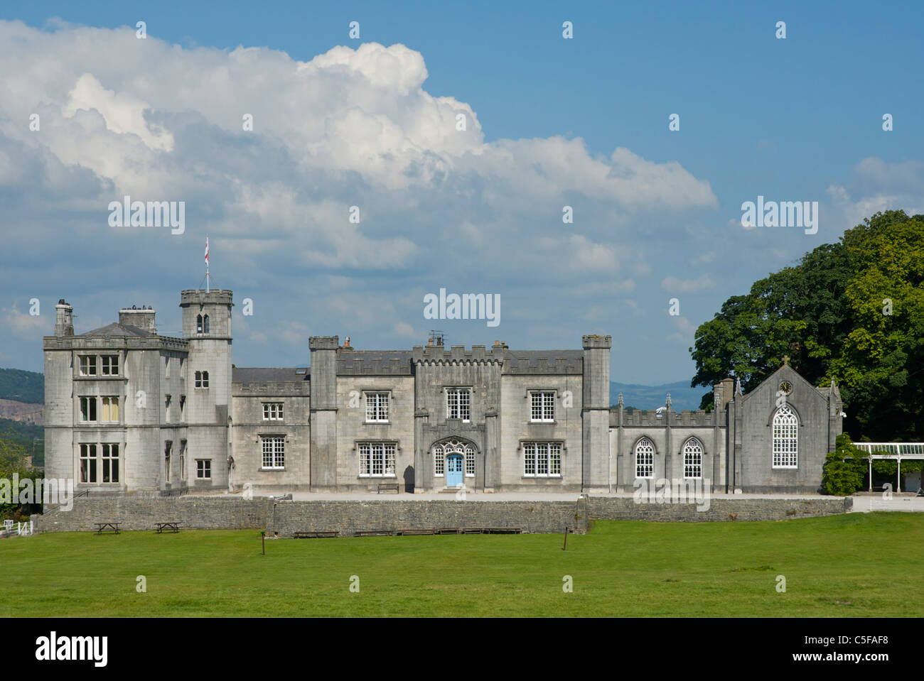 Leighton Hall, Haus der Familie Gillow, in der Nähe von Carnforth, Lancashire, England UK. Stockfoto