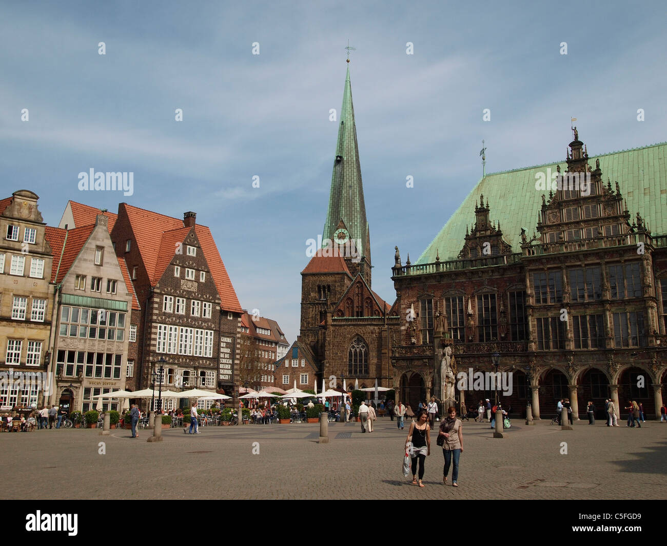 Rathaus und Marktplatz Bremen - Bremen, Deutschland, Freie Hansestadt Stadt Bremen, Deutschland Stockfoto