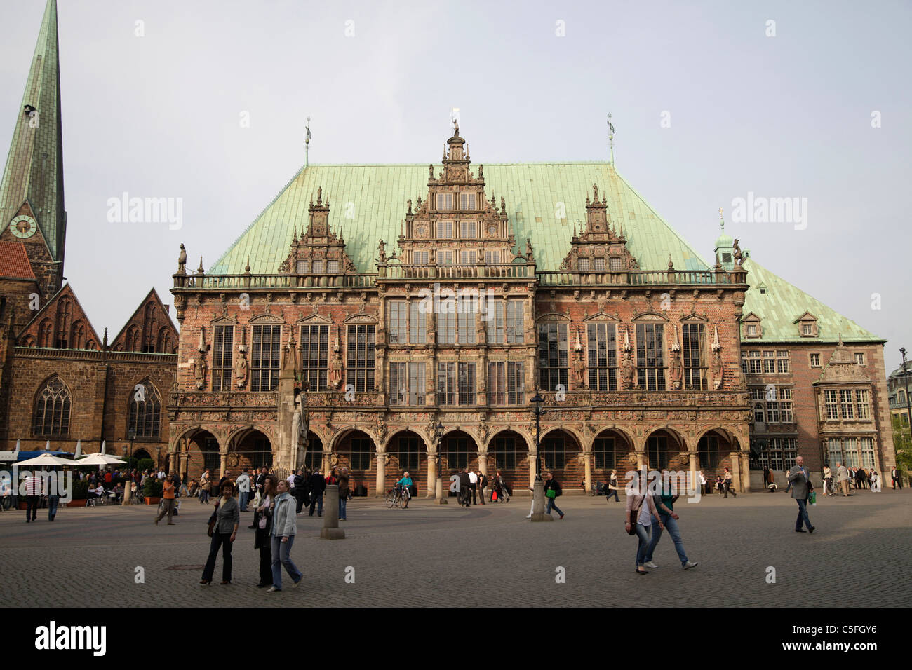 Rathaus und Marktplatz Bremen - Bremen, Deutschland, Freie Hansestadt Stadt Bremen, Deutschland Stockfoto