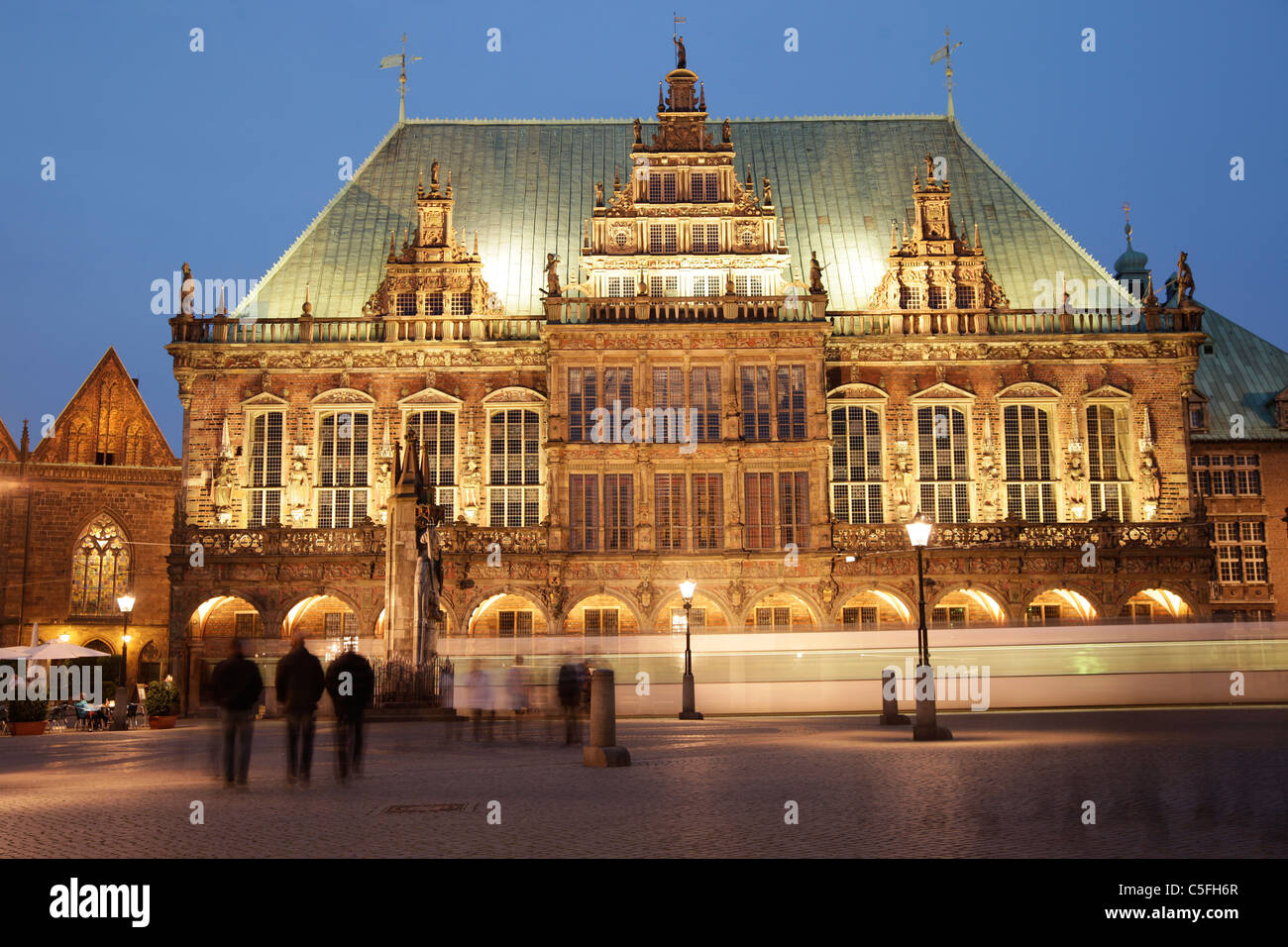 Rathaus und Marktplatz Bremen, Freie Hansestadt Stadt Bremen, Deutschland Stockfoto