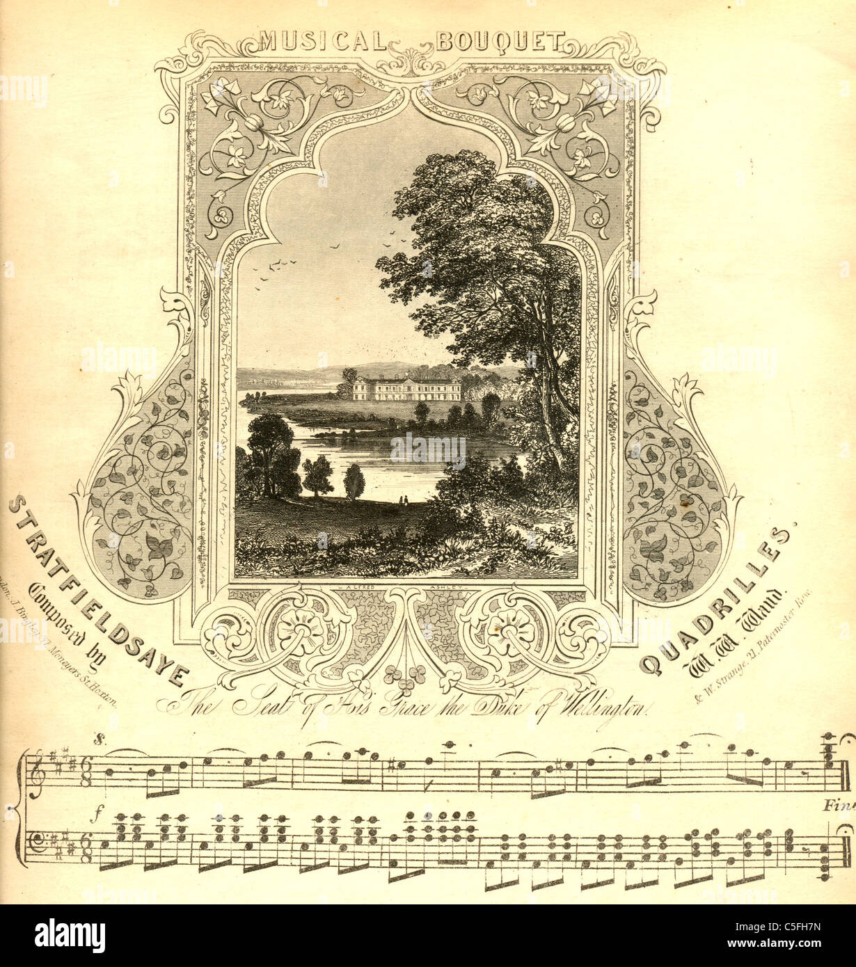 Musik für die Strafieldsaye-Quadrille Stockfoto