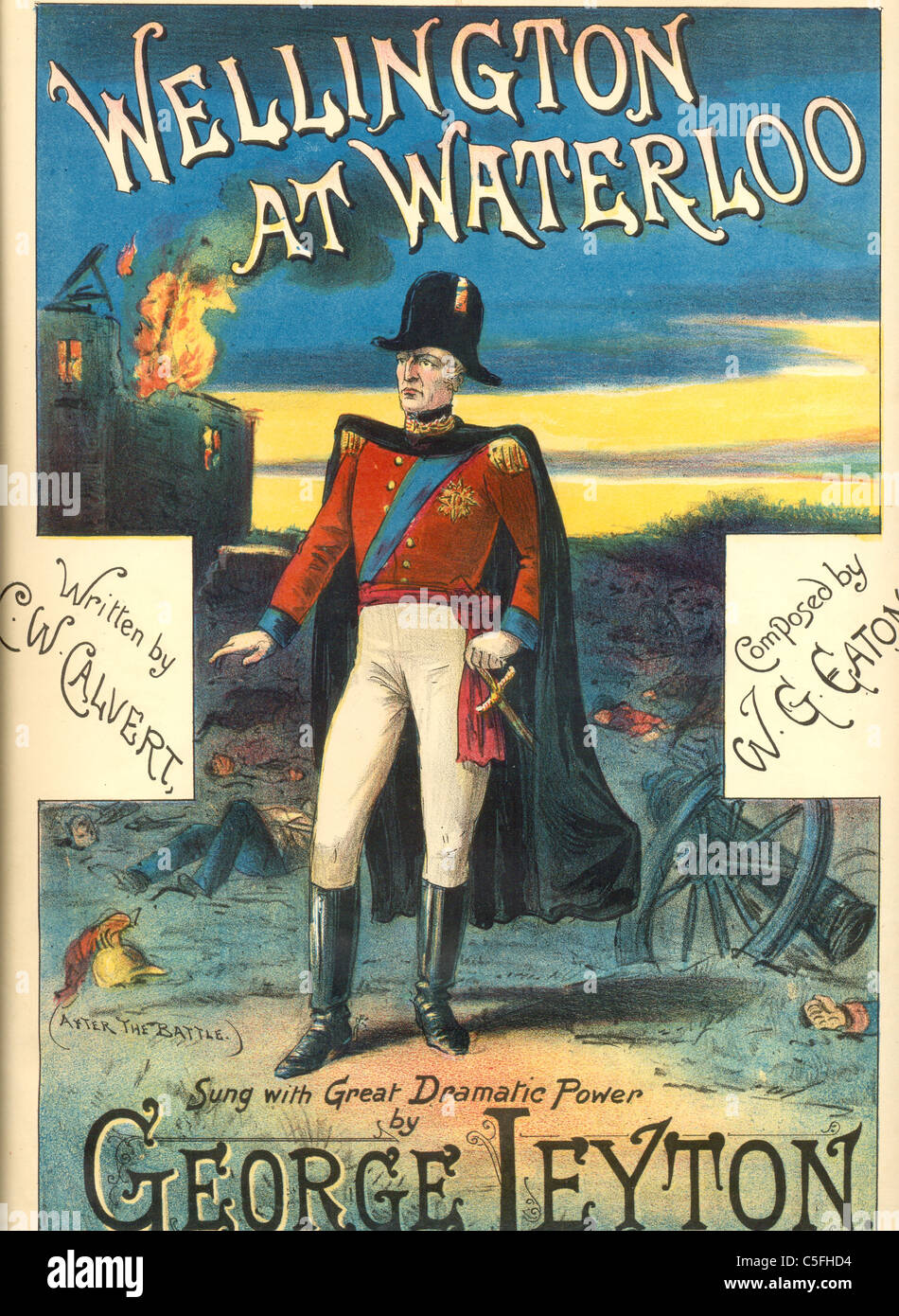 Musik Cover mit dem Titel Wellington in Waterloo Stockfoto