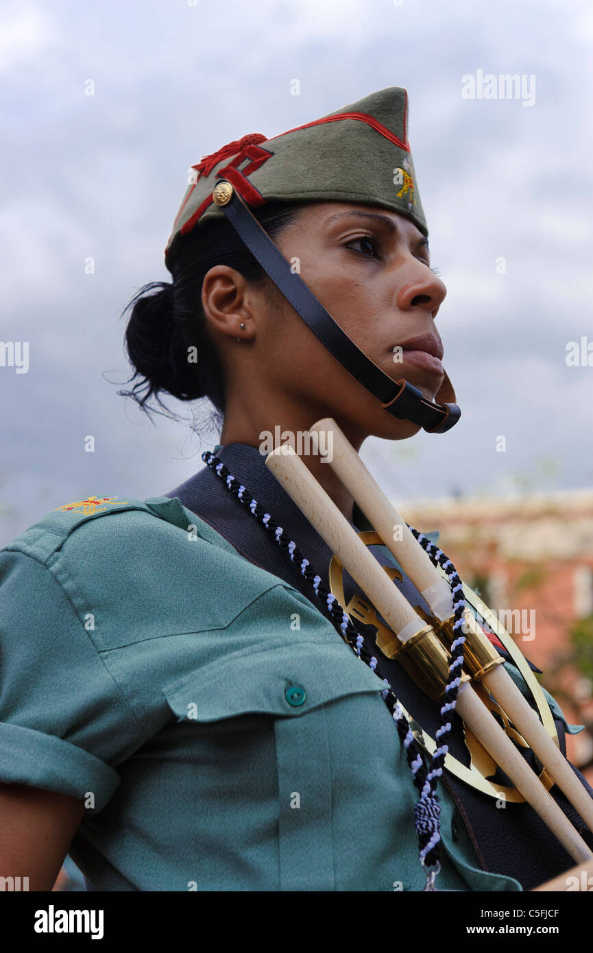 Soldaten der Fremdenlegion in Prozession der Semana Santa (Karwoche) in Malaga, Andalusien, Spanien Stockfoto