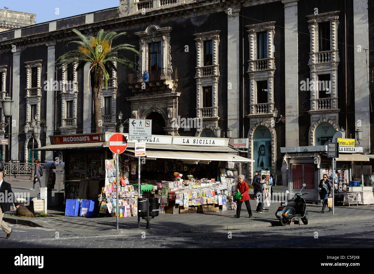 Piazza Stesicoro in Catania, Sizilien, Italien Stockfoto